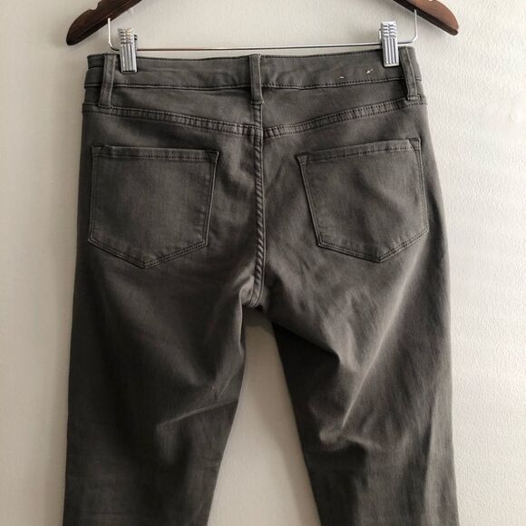 Club Monaco Stretchy Zipper Hem Skinny Leg Fit Jeggings Jeans Pants Green - Picture 8 of 11